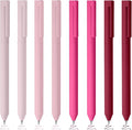 BAYTORY 8Pcs Colored Gel Pens, 0.5mm Fine Point Multicolored Ink Pen, Colorful Pens Smooth Writing for Note Taking and Marking Supplies (Red)