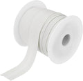 MECCANIXITY 1 Inch Single Fold Bias Tape Cotton Continuous Bulk Bias Tape for Sewing,Seaming Quilting Hemming Binding Crafts (Light White 25 Yards)