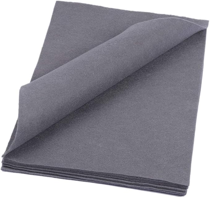 YYCRAFT Craft Soft Felt Sheets 9 Inch X 12 Inch - 24 Pcs Pack, Grey
