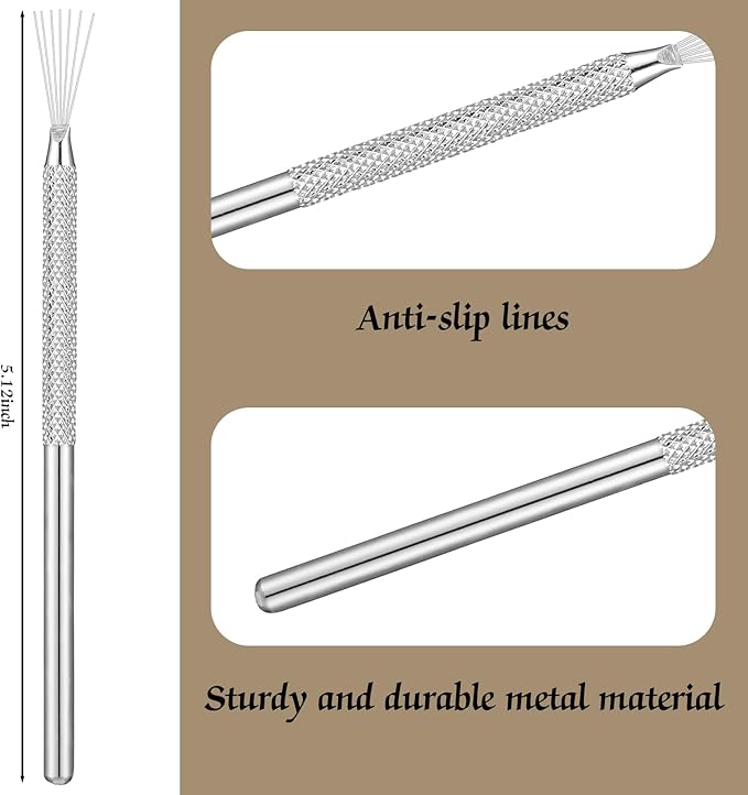 Umigy 20 Pcs Clay Needle Tool Pottery Feather Wire Texture Tool Clay Modeling Tools for Ceramic Pottery Sculpting Texturing Modeling Detail Tools 5.12 Inch