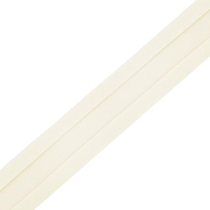 Mandala Crafts 1 Inch Single Fold Bias Tape for Sewing, Quilting, Piping, Hemming, Blanket & Quilt Binding – 40 Yards Cream Fabric Seam Binding Tape