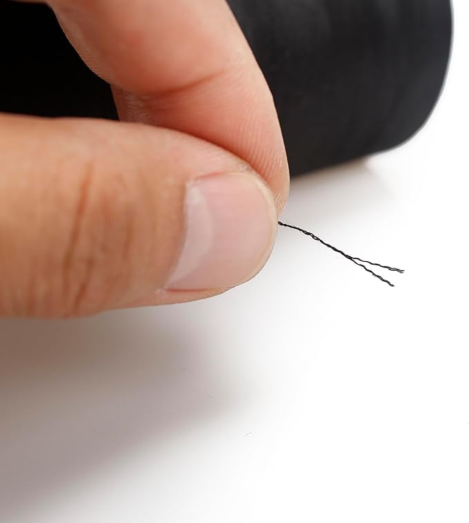 Single Huge Spool 5000 Yards Each Polyester Quilting Thread Machine Embroidery Thread 40S/2 for Commercial and Domestic Sewing Machines (Black)