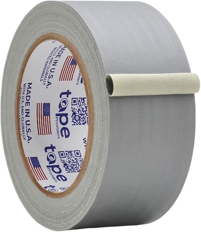 WOD GTC12 Gaffer Tape, Gray Low Gloss Finish Film, 2 inch x 60 ft. Residue Free, Non Reflective Cloth Fabric, Secure Cords, Water Resistant, Photography, Filming Backdrop, Production
