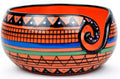 Nagina International Ceramic Attractively Hand Painted Gorgeous Stoneware Yarn Ball Storage Bowl With Innovative Dispensing Curl | Knitting & Crochet Accessions (Large, Traditional Red)