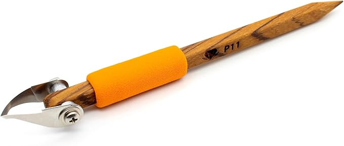 The Original DiamondCore Tools: 4-Pack Pottery Carving Tool Set ‚ P11, P19, FP1, X2, Clay Carving, Ceramic Sculpting, Sgraffito, Relief Fluting (Set 2)