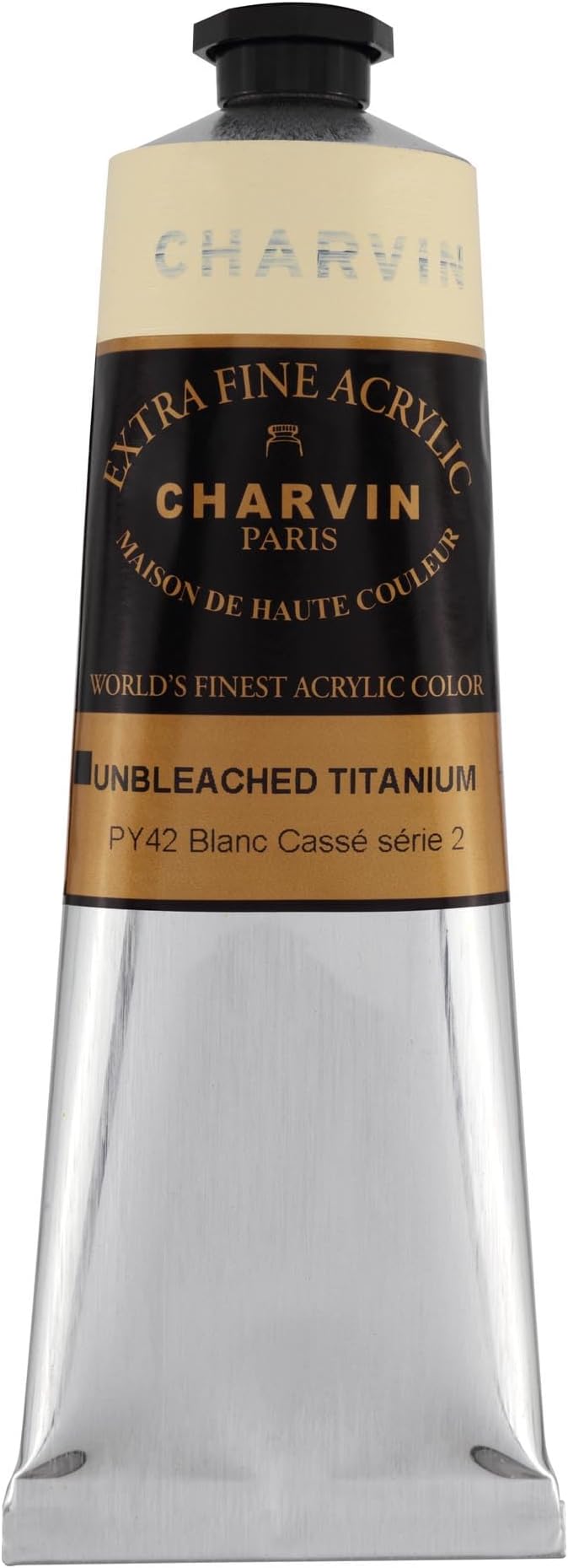 Charvin Extra Fine Professional Artist Acrylic Paint Colors, Nature Themed Hues, 150ml Unbleached Titanium