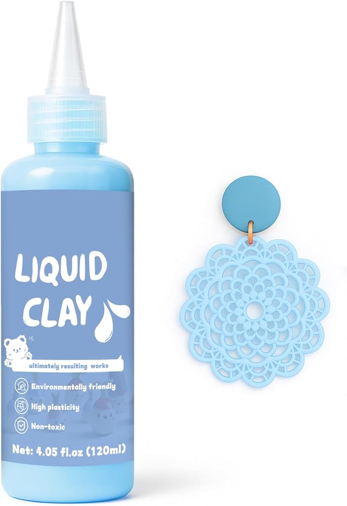 120ml Light Blue Liquid Polymer Oven-Bake Clay, Baking Molding, Very for DIY Decorations, Jewelry, Toys, Household Items