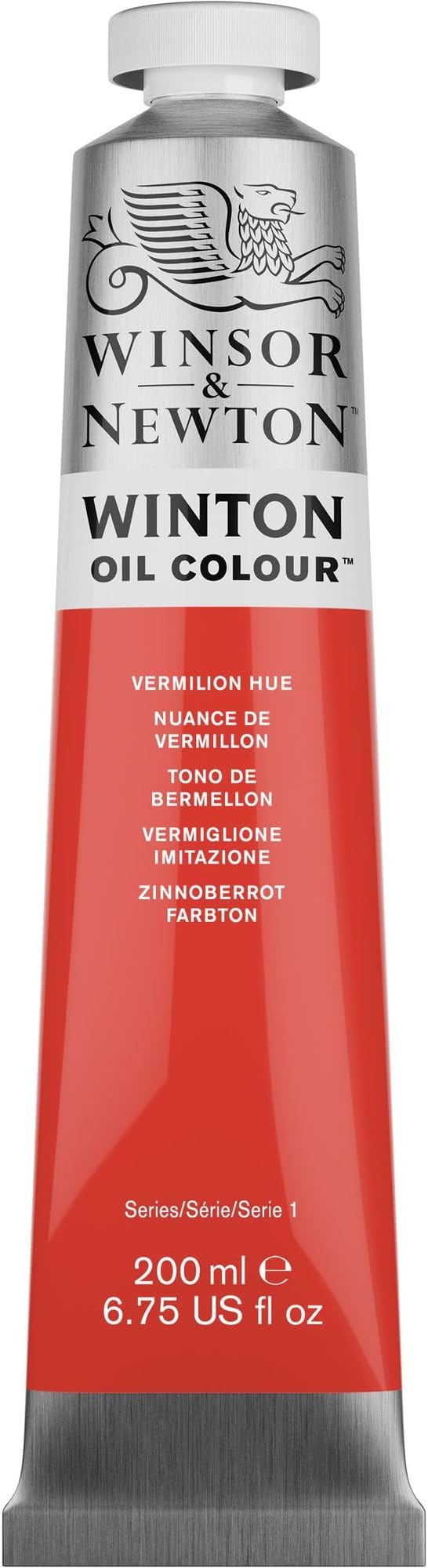 Winsor & Newton Winton Oil Color, 200ml (6.75-oz) Tube, Vermilion Hue