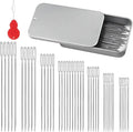 40 PCS Big Eye Steel Sewing Needles Kit, 7 Sizes Stainless Steel Needles for Hand Sewing, Embroidery Knitting Sewing Sharp Needles with Threader Sewing Supplies Sewing Tool Set (40 PCS)