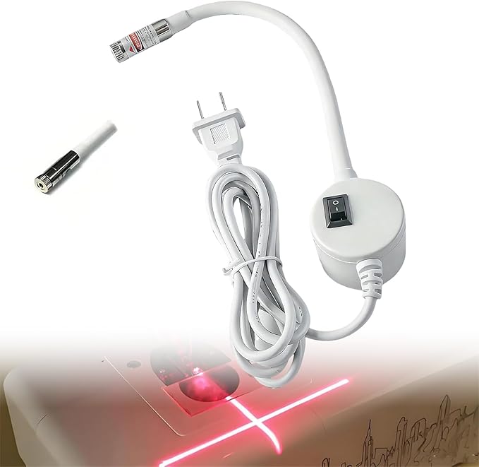 Magnetic Positioning Quilting Light for Sewing Machine | Adjustable Dot/Line/Crosshair Projection for Precision Stitching & Guide
