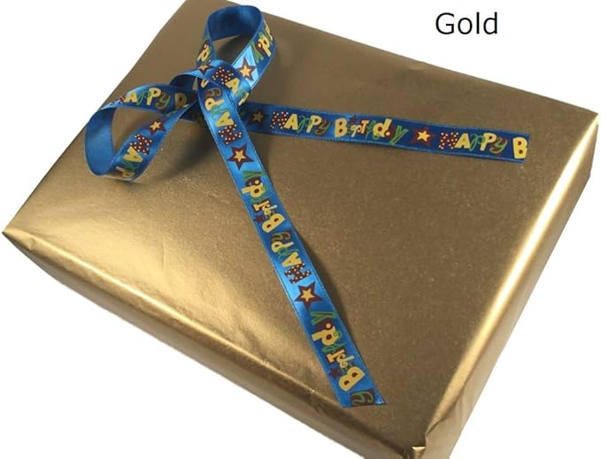 Ocean Tides 300 Sheets (14 x 20 Inches) Christmas Wrapping Paper – Gift Wrapping Tissue Paper Bulk for Crafts, Birthdays, & Holidays – Colored Tissue Papers for Gift Bags & Decorations, Gold