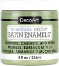 DecoArt Satin Enamels Acrylic Paint, 8 fl. oz. Jar, Moss Green (Pack of 1)