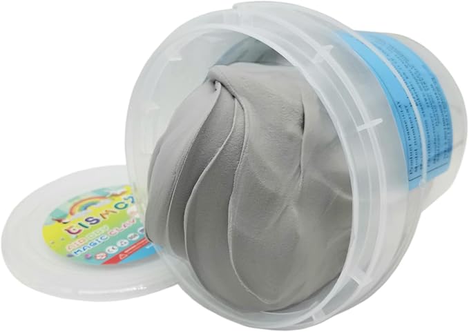 Air Dry Modeling Clay 10.5 oz Ultra Light Magic Clay DIY Moulding Dough Primary Colors for Kids Art Craft Kit (Grey)