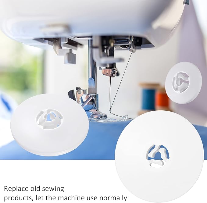 Waydress Spool Cap Sewing Machine Spool Pin Small Medium Large Replacement Cap Compatible with Brother Babylock Sewing and Embroidery Machines 45 35 and 25 mm White(9 Pieces)