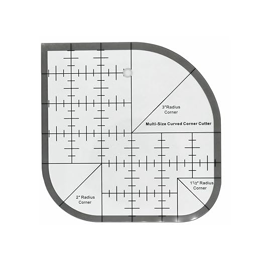 Curved Corner Cutter Quilting Ruler,Sewing Ruler,Acrylic Patchwork Quilting Templates Tools