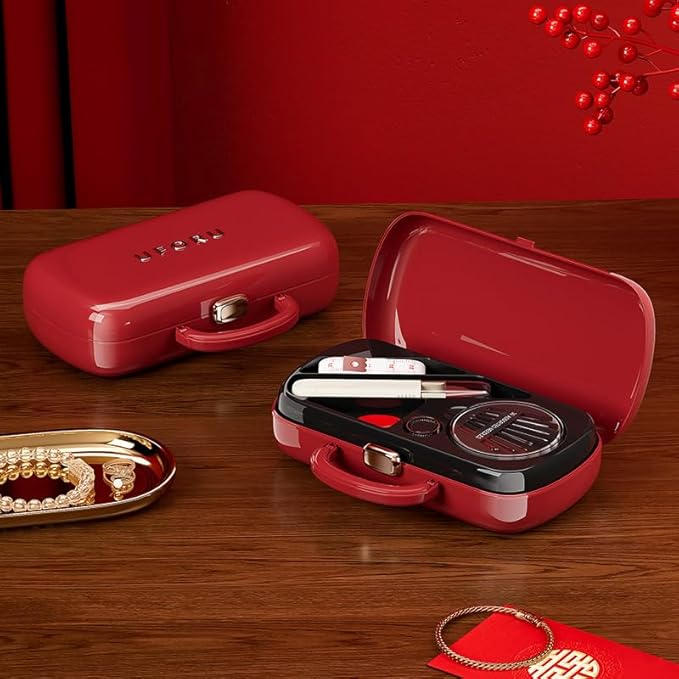 Dard Red Sewing Project Kit, Family Sewing Supplies Repair Kit Traveler Sewing Kit Sewing Thread Accessories DIY Sewing Supplies Organizer (Dark Red)