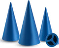 Gersoniel 3 Size Exclusive Cone Pottery Molds for DIY Christmas Tree, 9.45'' x 4.92'', 8.27'' x 4.13'', 7.28'' x 3.54'' Removable Handle & Non-Warping Plastic, Shaping Tool for Art Making