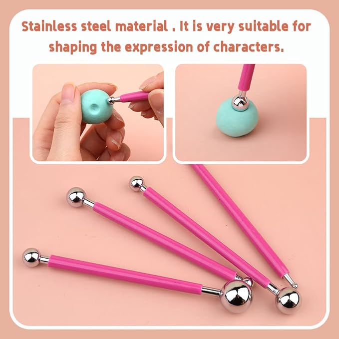 14 PCS Dotting Tools Ball Styluses with Box, Dotting Tools Set Rock Painting, Pottery Clay Modeling Embossing Nail Art