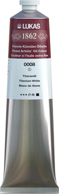 Lukas 1862 Professional German Oil Paint, TitaniumWhite 200 mL - w/Beeswax & Non-Yellowing Sunflower Oil, Short Drying Time, Smooth, Outstanding Lightfastness