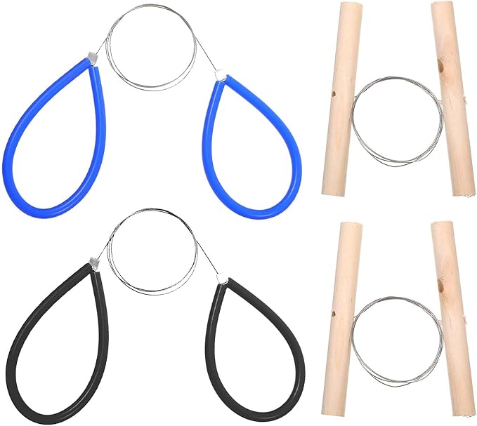 DOPENSPI 4PCS Wire Clay Cutter, 26.4Inches Wood Handle Cutting Pottery Tool Cheese Plasticine Dough Cutting Pottery Tools Cut Off Tools for Clay Artists
