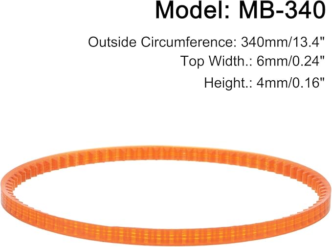 uxcell 4pcs MB Series Standard Sewing Machine Belts MB-340 Motor Drive V Belt, 340mm / 13.4" Outside Circumference