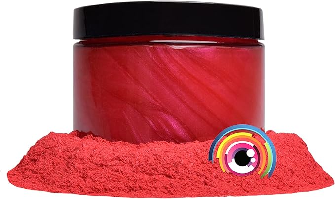 Eye Candy Pigments Premium Red Mica Powder - Cherry Blossom (50gr) - for Epoxy, Resin, Soap, Paint, Woodworking, Acrylic Pouring, Bath Bombs, Fishing Lures - DIY Arts and Crafts Additive