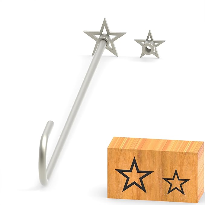 2Pcs Mini 0.8" & 1.1" Branding Irons, Star Outlines Custom Wood Branding Iron Personalized for Wood Working, Leather Hats, Felt, Cowhide, BBQ & Bread Logo, Steak Branding Iron for Food (117#)