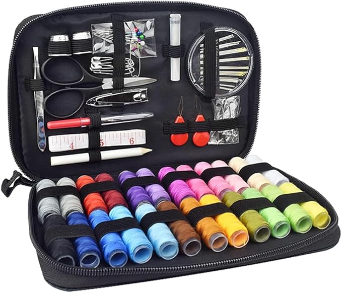 90pcs Sewing Kit, Portable Sewing Kit, Includes Scissors, Thread, Needles, Thimble and Measuring Tape, Perfect for Beginners and DIY Enthusiasts