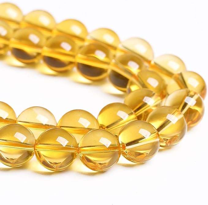 6MM 60PCS Natural Crystal Stone Clean Citrine 3A Grade Loose Beads for Jewelry Making DIY Bracelet