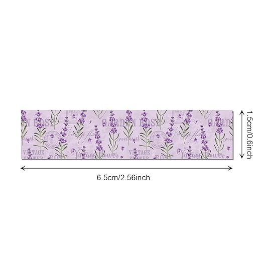 12 Rolls of Lavender Washi Tape, Purple Floral Decorative Tape, DIY Flower Butterfly Pattern Sticker for Journals, Planners, Scrapbooking, Packaging, Crafts, Party Supplies Favors