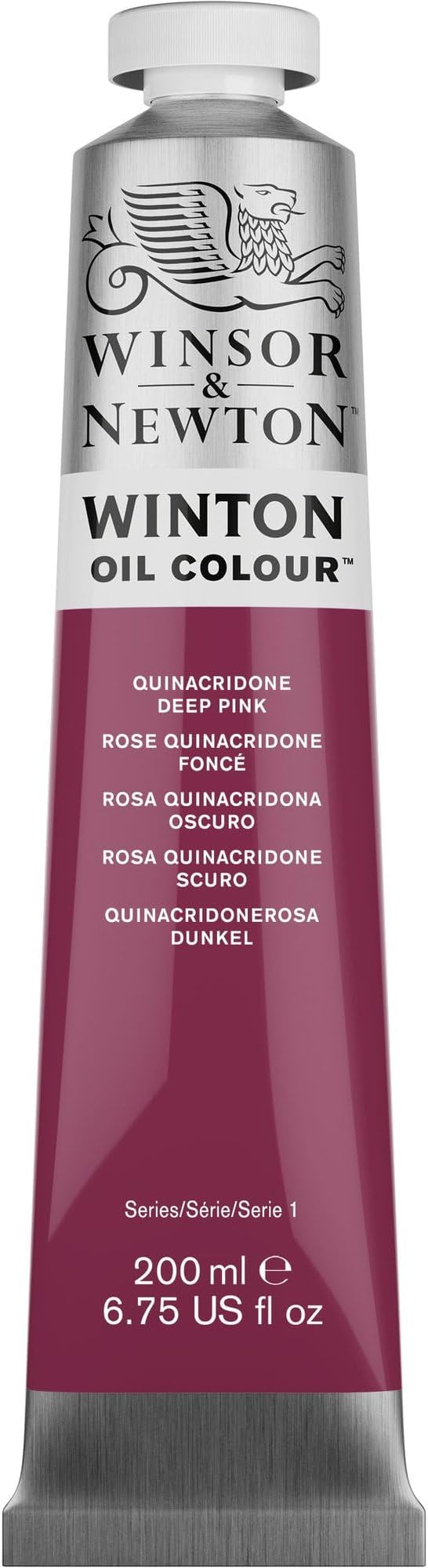 Winsor & Newton Winton Oil Color, 200ml (6.75-oz) Tube, Quinacridone Deep Pink