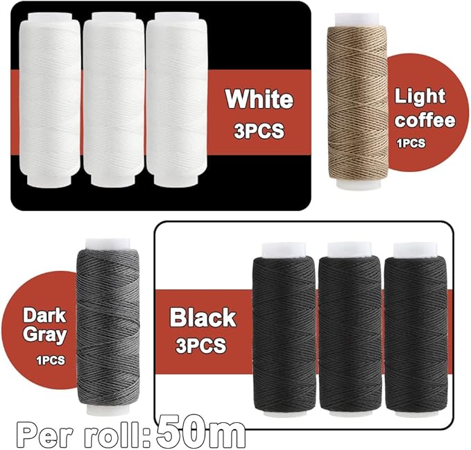 MORFEN Sewing Kit for Adults, 38 Pcs Heavy Duty Sewing Kit, Needle and Thread Kit with Hand Sewing Needles 8 Upholstery Thread, Upholstery Repair Kit for Carpet Canvas DIY Sewing Repair