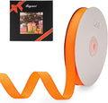 LIUYAXI 5/8" X 50 Yards Solid Orange Grosgrain Ribbon, Perfect for Crafts, Wedding Decor, DIY Hair Accessories, Sewing, Gift Package Wrapping and More