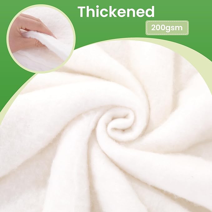 HOMBYS 100% Cotton Upholstery Batting for Cushions, Warm Natural Cotton Roll for Sewing, 200G Couch Cushion Wrap Fluffy and Thick Stuffing for Arts and Crafts, GOTS Organic Certification(36in*5yard)
