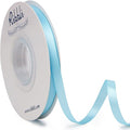 Ribbli Light Blue Baby Blue Double Faced Satin Ribbon,1/4” x Continuous 25 Yards,Use for Bows Bouquet,Gift Wrapping,Baby Shower,Floral Arrangement
