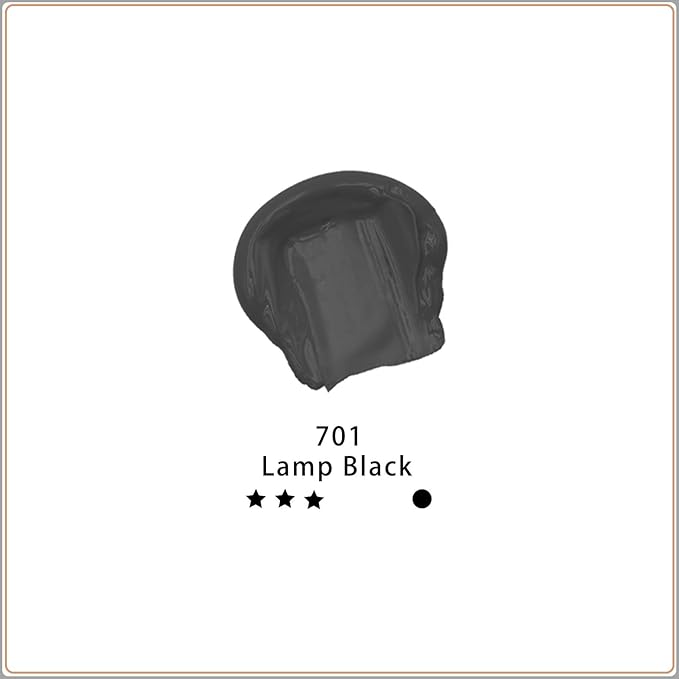 Artecho Black Acrylic Paint, Lamp Black Paint (120ml / 4.05oz) Tubes, Art Craft Paints for Canvas, Rock, Stone, Wood, Fabric, Art Supplies
