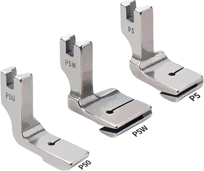Generic Piping Sewing Machine Presser Foot, 2024 New Double Gathering Pleated Shirring Presser Foot, P5 P50 P5W Fits for Most of Sewing Machine (P50,3), Silver, FRJYJ01