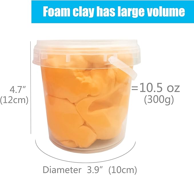Air Dry Modeling Clay 10.5 oz Ultra Light Soft Magic Clay DIY Molding Dough Primary Colors for Kids Art Craft Kit Orange