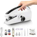 Handheld Sewing Machine Cordless – Portable Mini Handheld Sewer, Pocket Sewing Machine for Quick Repairs, Handy Stitch, Travel Stitch Sew Quick, Home & DIY Fabric (White-black)