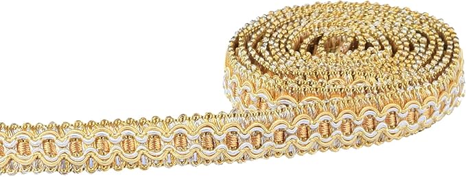 Gimp Braid Trim, 0.7 Inch / 10M(10.9 Yards) Fabric Trim, Upholstery Trim for Sewing Polyester Hand DIY Crafts Costume Home Decorative