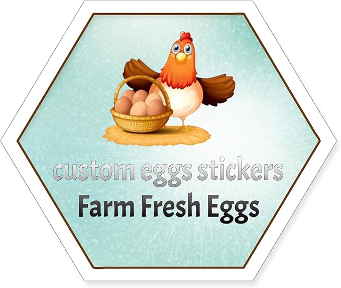 2,2.5,3,3.5,4inch Custom Egg Carton Labels Sticker Farm Fresh Eggs Cartons Sticker Label, Customized Egg Stickers， Custom retrun Egg Carton Label (10)