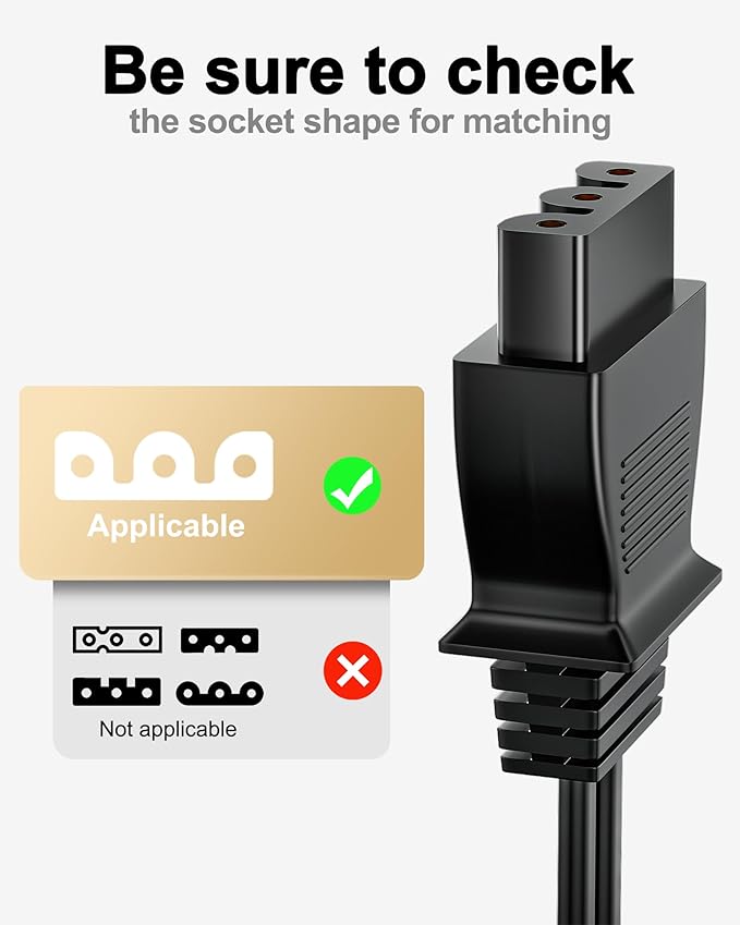 VHBW for Singer Sewing Machine Foot Pedal,359102-001 Compatible with Singer 2263,4423,e99670, 8280,4452,2277,4411,3116,3337,1304,M3220,3342,4432,1120,50t8,3232, D-Shape Plug Foot Pedal