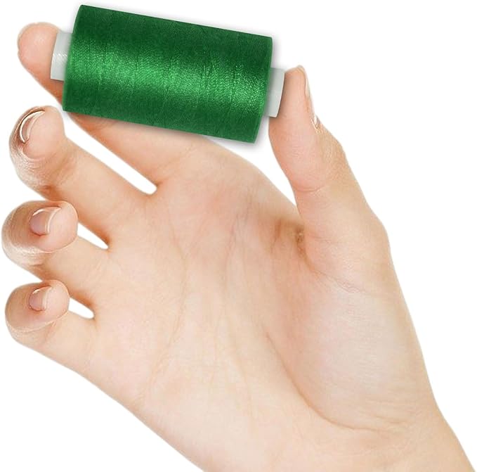 All Purpose Sewing Thread-2 Spools of Hand Polyester Sewing Thread for Sewing Machine for Hand and Machine Sewing(Christmas Green, 2 spools)