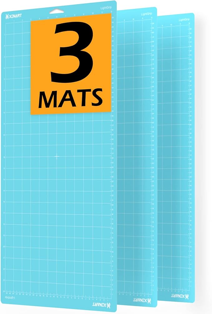 XINART Cutting Mats for Cricut Maker 3/Maker/Explore 3/Air 2,12x24 Inch LightGrip Quilting Replacement Cut Mat Compitable with Cricut Machines