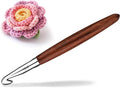 Lunarm 10mm Crochet Hook, Ergonomic Aluminum Crochet Hook with Wood Handle Available in 3mm-10mm for Arthritic Hands DIY Craft Knitting Dolls, Bouquets, Blankets, Hats, Gloves from Various Yarns