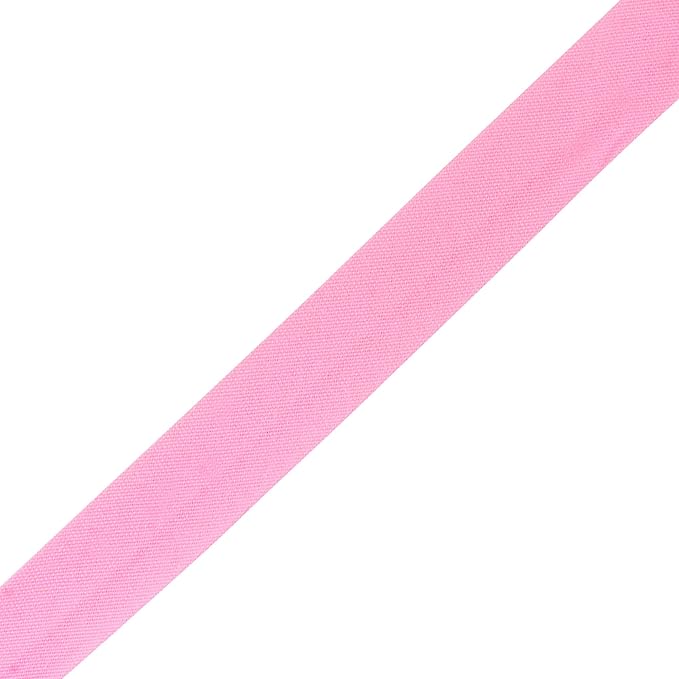 Mandala Crafts 55 Yards 5/8 Inch Pink Double Fold Bias Tape for Sewing - Bias Binding Tape for Quilting Binding, Hemming, Seam, and Fabric Piping