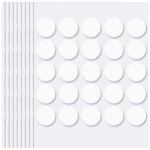 500pcs Foam Dual-Adhesive Dots, Self-Adhesive Mini Foam Dot Circles, Round EVA Tape for Wall Decoration Poster Greeting Cards Birthday Cards Invitation DIY Crafts- White