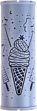Ice Cream Cone Clay Texture Roller (4") - America Set #01 - Embossing Pattern Roller for Polymer & Ceramic Clay, Pottery & Crafts