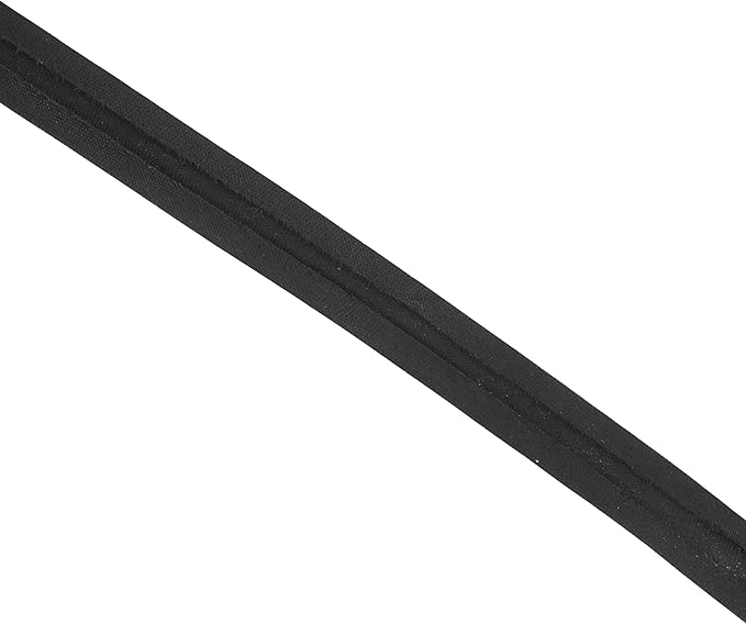 Mandala Crafts 5/8 Inch Single Fold Bias Tape for Sewing, Quilting, Piping, Hemming, Blanket & Quilt Binding – 55 Yards Black Fabric Seam Binding Tape