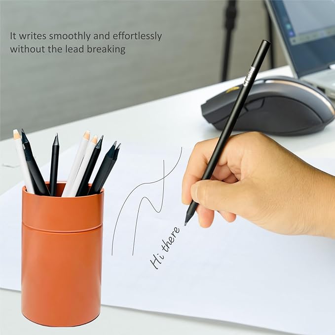 HB Cool Black Pencil Set 9 Pre-Sharpened Pencils,3 Pen-Shaped Erasers & 1 Sharpener, Drawing pencil School Pencil Artist Pencils Sketching Pencil sharpener